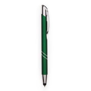Caneta Metal Touch — Verde / Prata