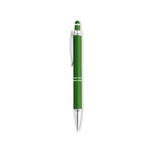 Caneta Metal Touch — Verde / Prata