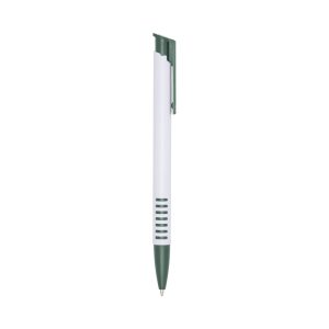 Caneta Plástica — Verde / Branco