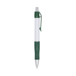 Caneta Plástica — Verde / Branco