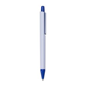 Caneta Plástica — Azul / Branco