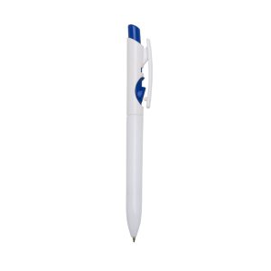Caneta Plástica Leitoso — Azul / Branco