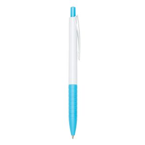 Caneta Plástica — Azul / Branco