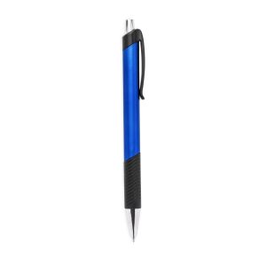 Caneta Plástica — Azul / Preto