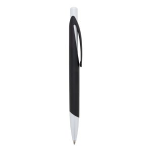 Caneta Plástica — Preto / Branco