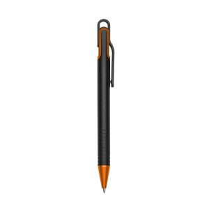 Caneta Plástica — Preto / Laranja