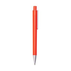 Caneta Plastica — Laranja / Branco