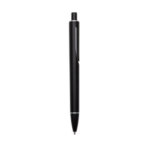 Caneta Plástica C/ 1 Anel — Preto / Prata