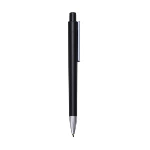 Caneta Plastica — Preto / Branco