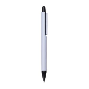Caneta Plástica — Preto / Branco