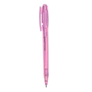 Caneta Plástica Translucida — Rosa