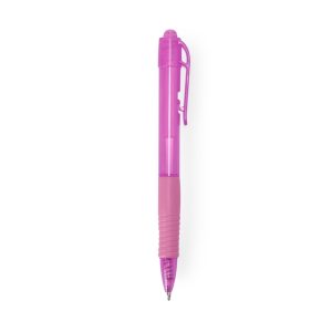 Caneta Plastica Translucida — Rosa