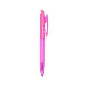 Caneta Plástica Translucida — Rosa