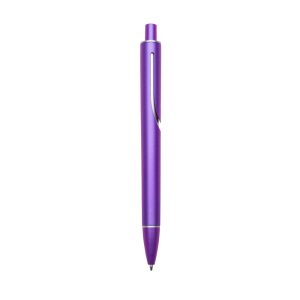 Caneta Plástica C/ 1 Anel — Roxo / Prata