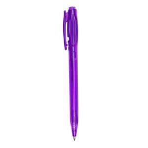 Caneta Plástica Translucida — Roxo