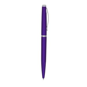 Caneta Plástica — Roxo / Prata