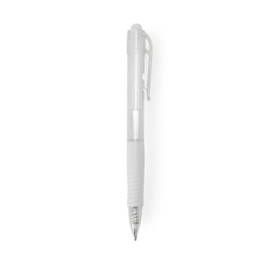 Caneta Plastica Translucida — Transparente / Branco