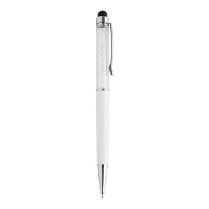 Caneta Plástica Touch — Branco