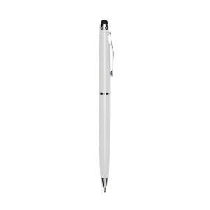 Caneta Plástica Com Touch — Branco