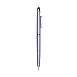 Caneta Plástica Com Touch — Roxo / Prata