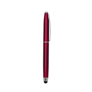 Caneta Plástica Touch — Vermelho / Prata