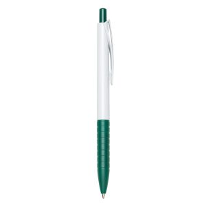 Caneta Plástica — Verde / Branco