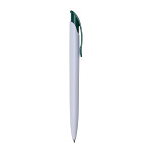 Caneta Plástica — Verde / Branco