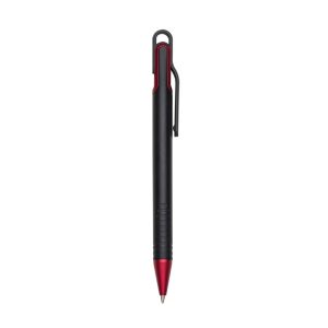 Caneta Plástica — Preto / Vermelho