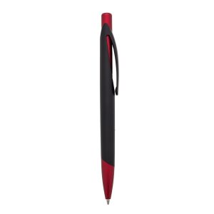 Caneta Plástica — Preto / Vermelho