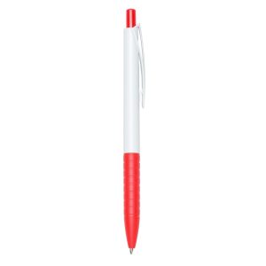 Caneta Plástica — Vermelho / Branco