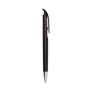 Caneta Plástica — Vermelho / Preto