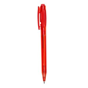 Caneta Plástica Translucida — Vermelho