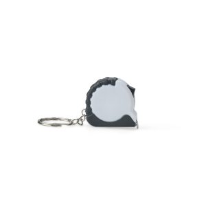 Chaveiro Trena Plástico 1m — Branco / Preto