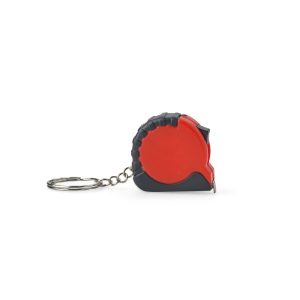 Chaveiro Trena Plástico 1m — Vermelho / Preto