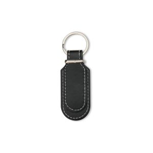 Chaveiro De Couro Sintético — Preto