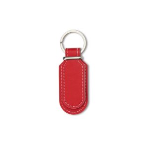 Chaveiro De Couro Sintético — Vermelho
