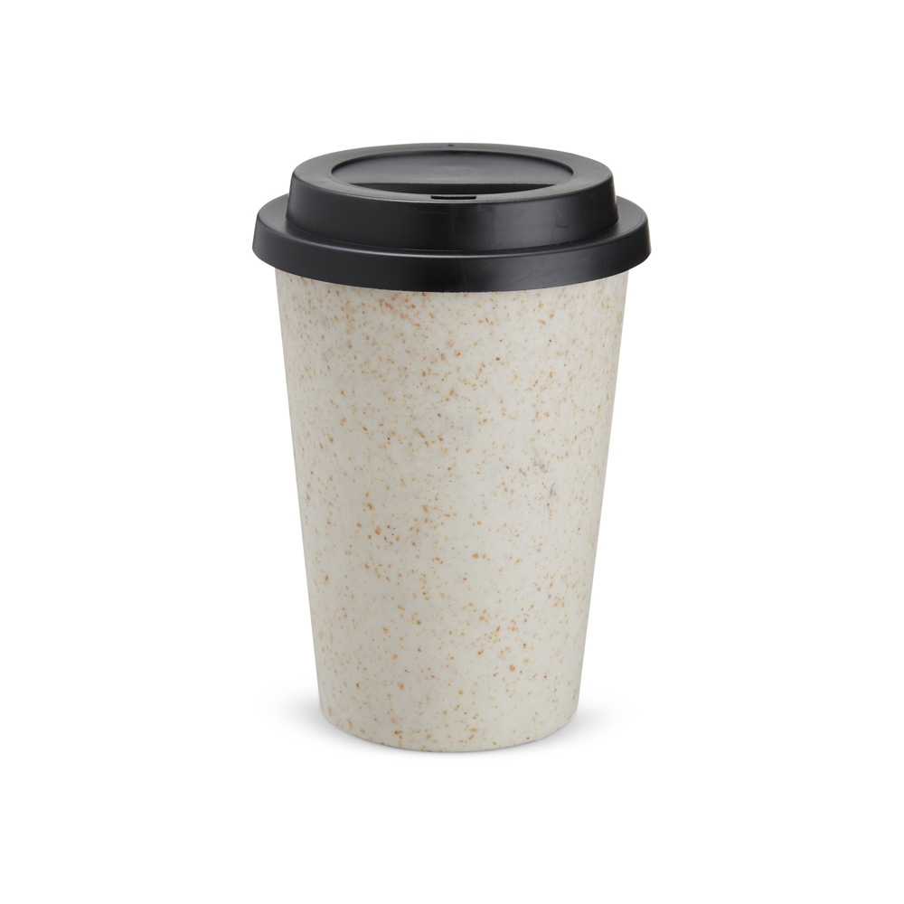 Copo Fibra De Arroz C/ Tampa 450ml