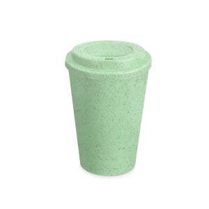Copo Fibra De Arroz C/ Tampa 450ml — Verde