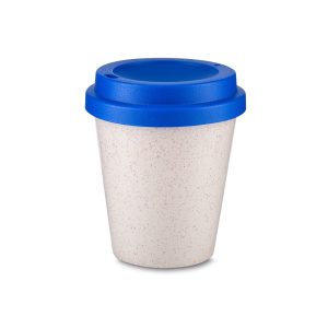 Copo Fibra De Arroz 350ml — Bege / Azul