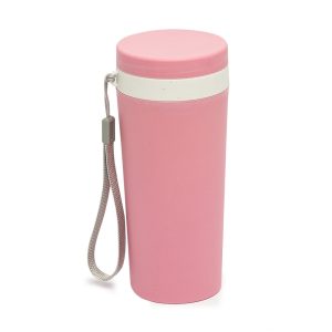 Copo Fibra De Bambu 350ml — Rosa / Bege