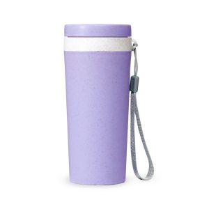 Copo Fibra De Bambu 350ml — Roxo / Branco