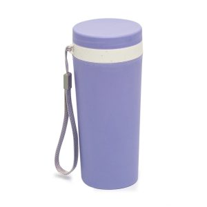 Copo Fibra De Bambu 350ml — Roxo / Branco