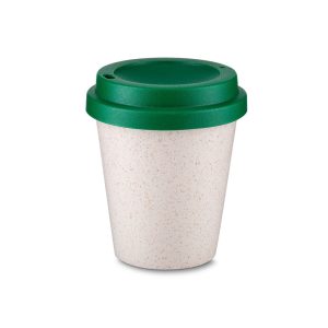 Copo Fibra De Arroz 350ml — Bege / Verde