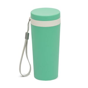 Copo Fibra De Bambu 350ml — Verde / Bege
