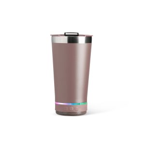 Copo Térmico 400ml Com Caixa De Som — Marrom / Inox