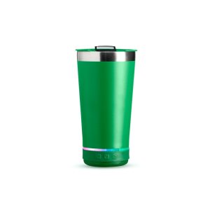 Copo Térmico 400ml Com Caixa De Som — Verde / Inox