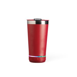 Copo Térmico 400ml Com Caixa De Som — Vermelho / Inox
