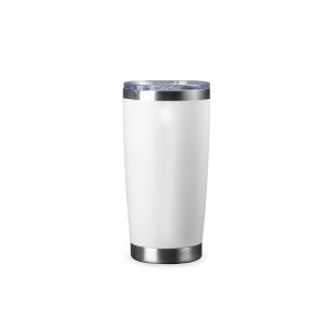 Copo Térmico 520ml — Branco / Inox