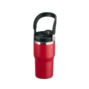 Copo Térmico 600ml — Vermelho / Inox