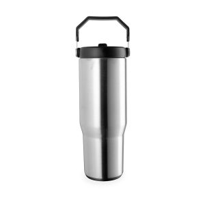 Copo Térmico 800ml — Inox / Preto
